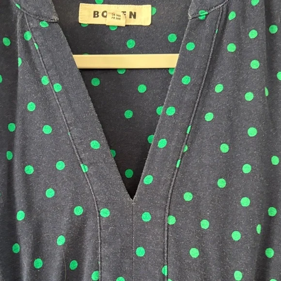 Boden Navy and green Long Sleeve Dress - Picture 6 of 8